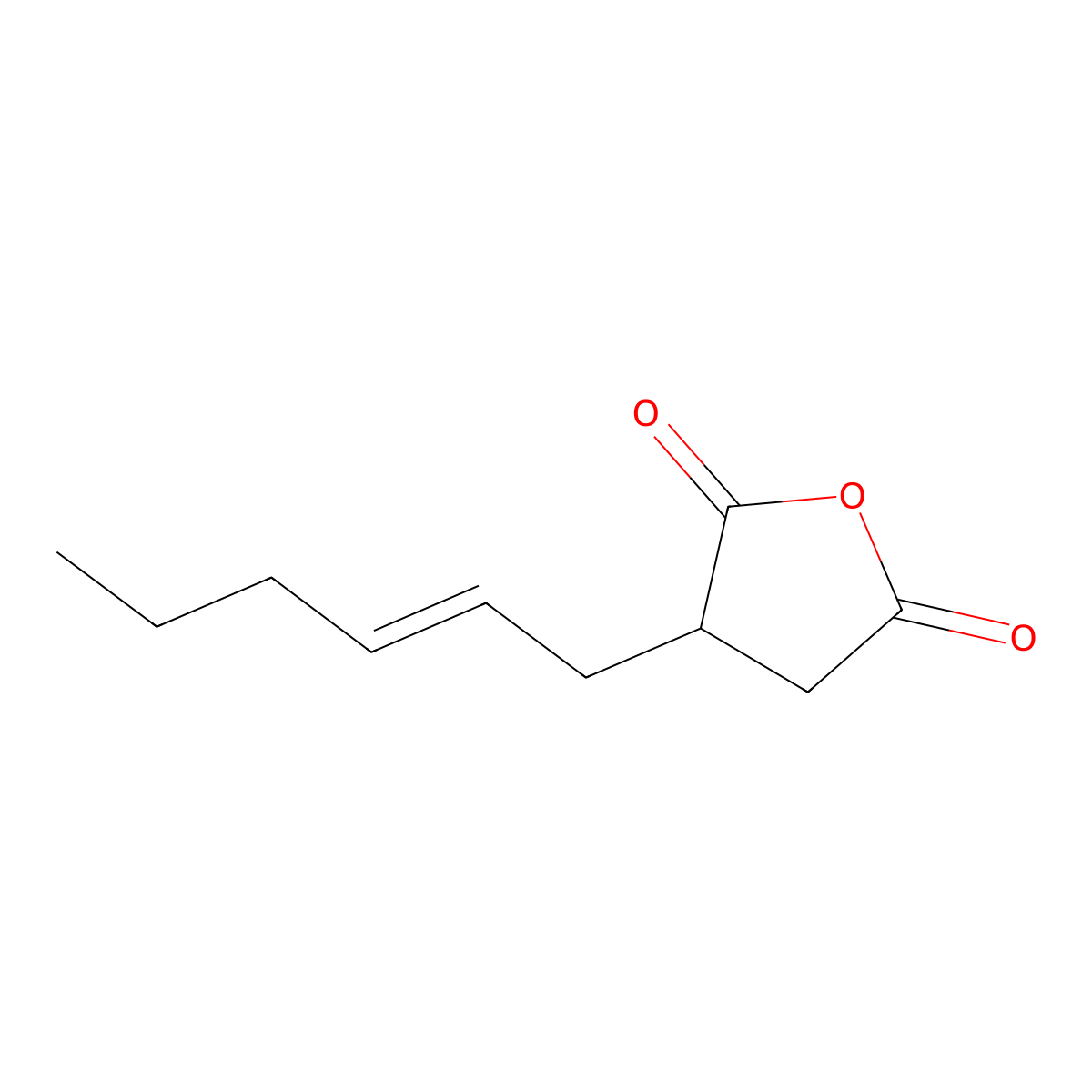 2,5-Furandione, 3-(2-hexen-1-yl)dihydro- molecular structure, CAS 10500-34-2
