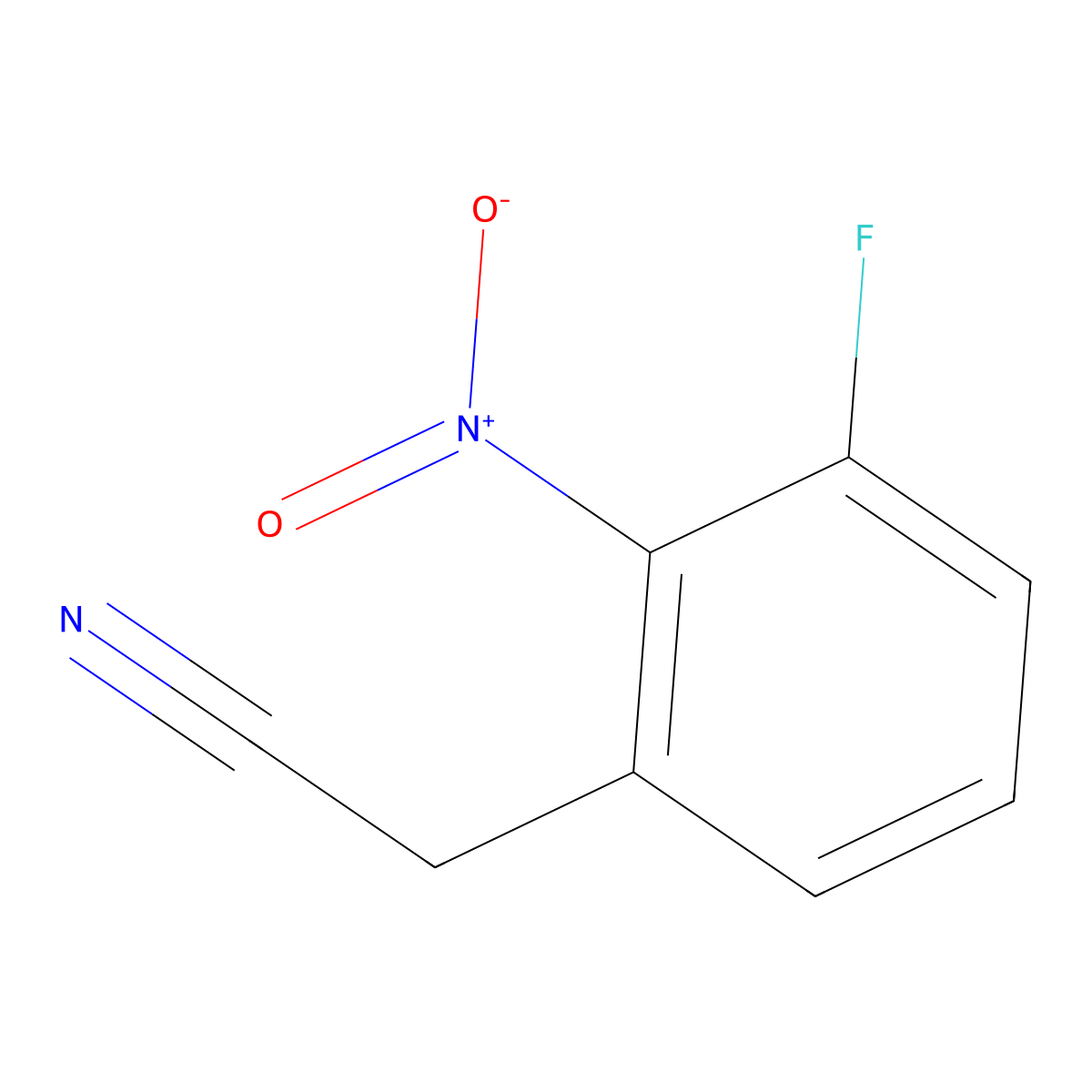 2-(3-Fluoro-2-nitrophenyl)acetonitrile molecular structure, CAS 105003-88-1