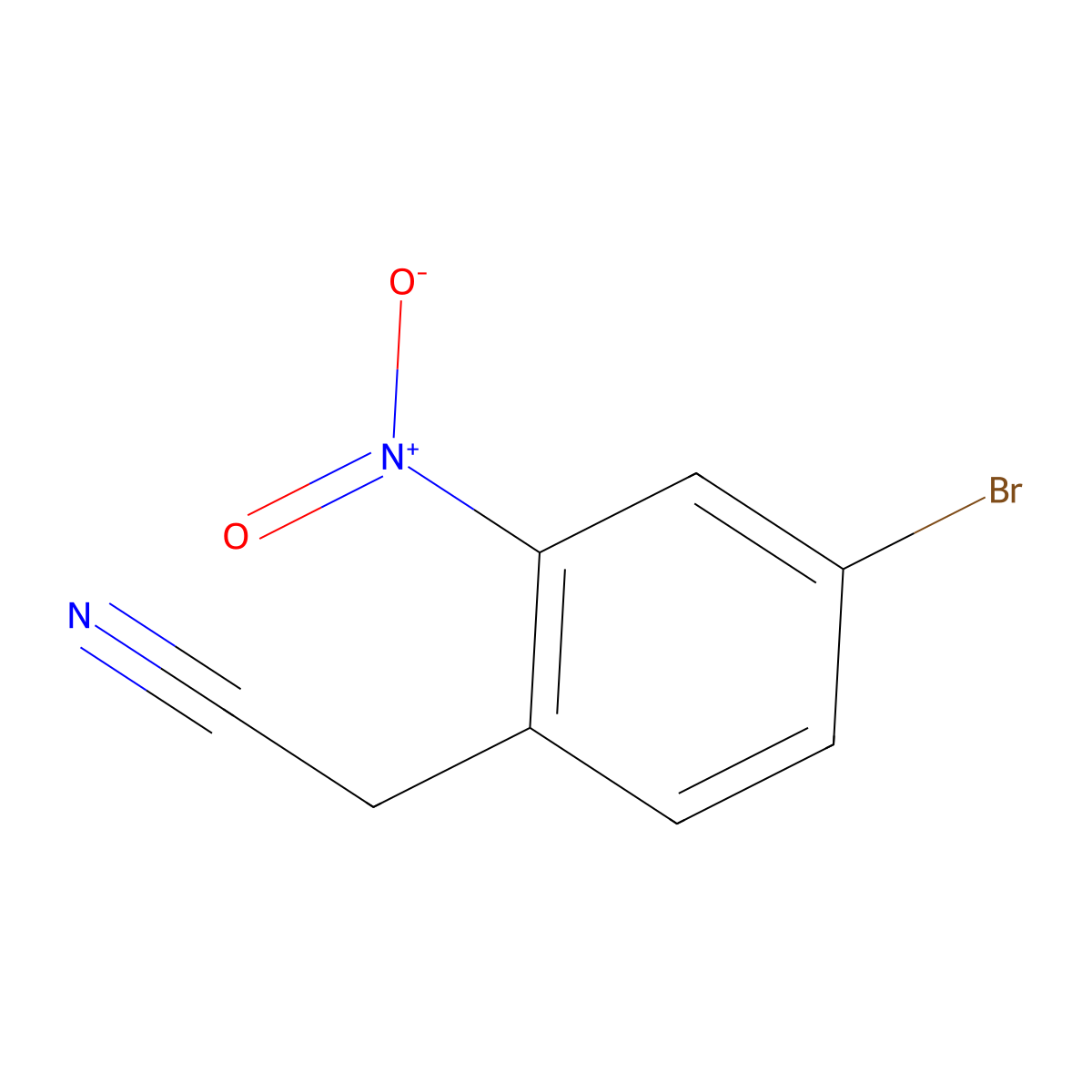 2-(4-Bromo-2-nitrophenyl)acetonitrile molecular structure, CAS 105003-96-1