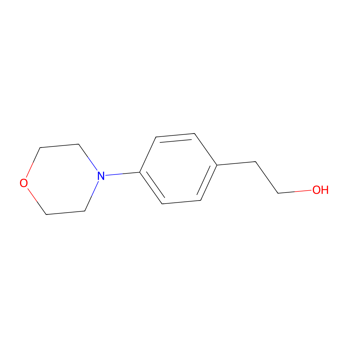 2-(4-Morpholinophenyl)ethanol molecular structure, CAS 105004-54-4