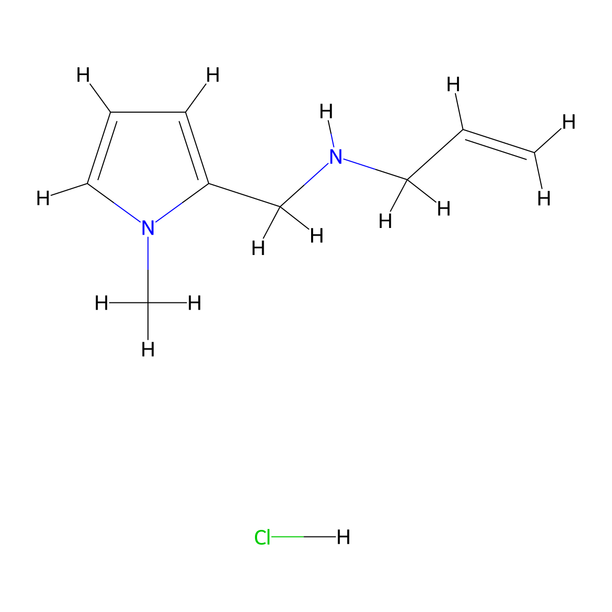 [(1-Methyl-1H-pyrrol-2-yl)methyl](prop-2-en-1-yl)amine hydrochloride molecular structure, CAS 1050075-95-0