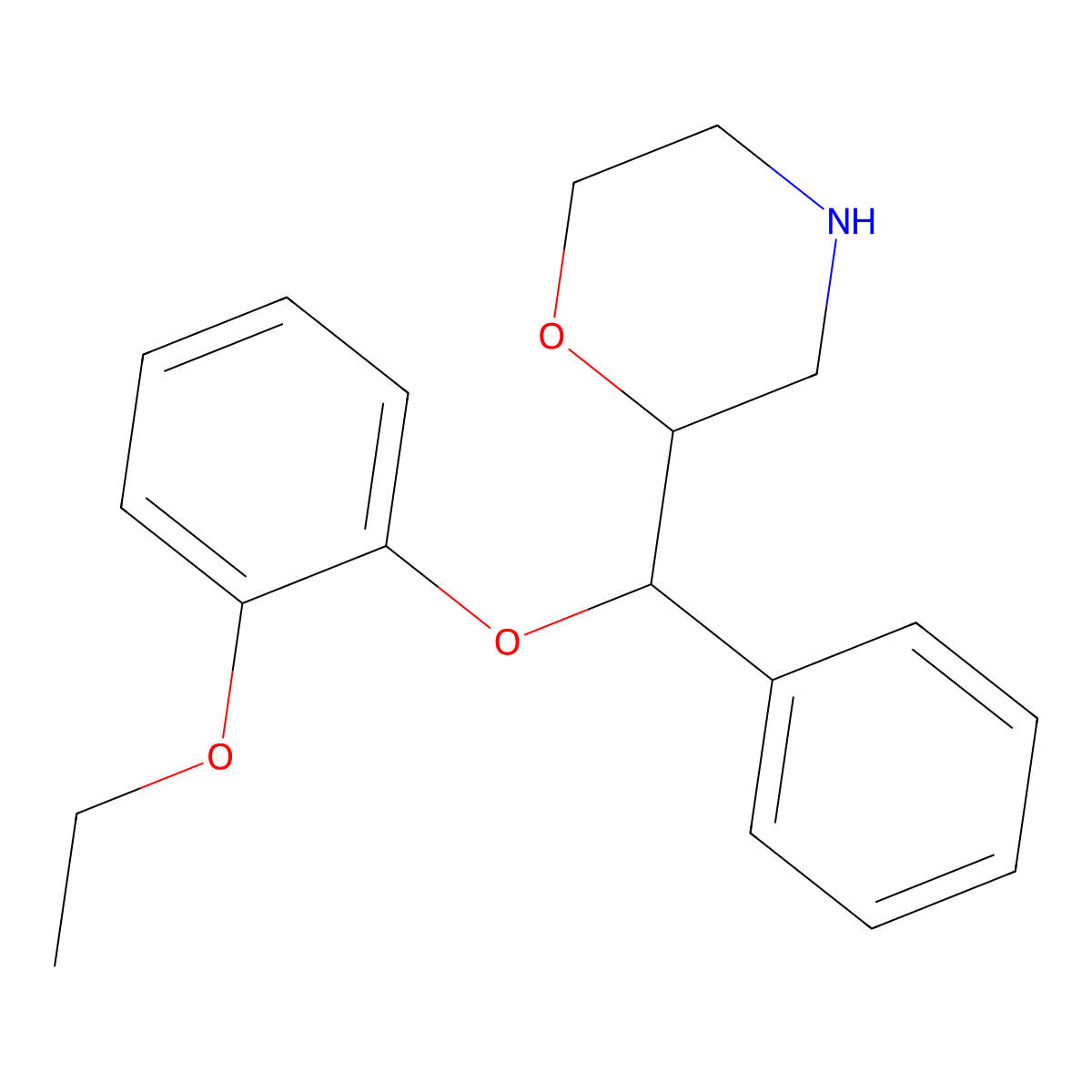 Reboxetine molecular structure, CAS 105017-38-7
