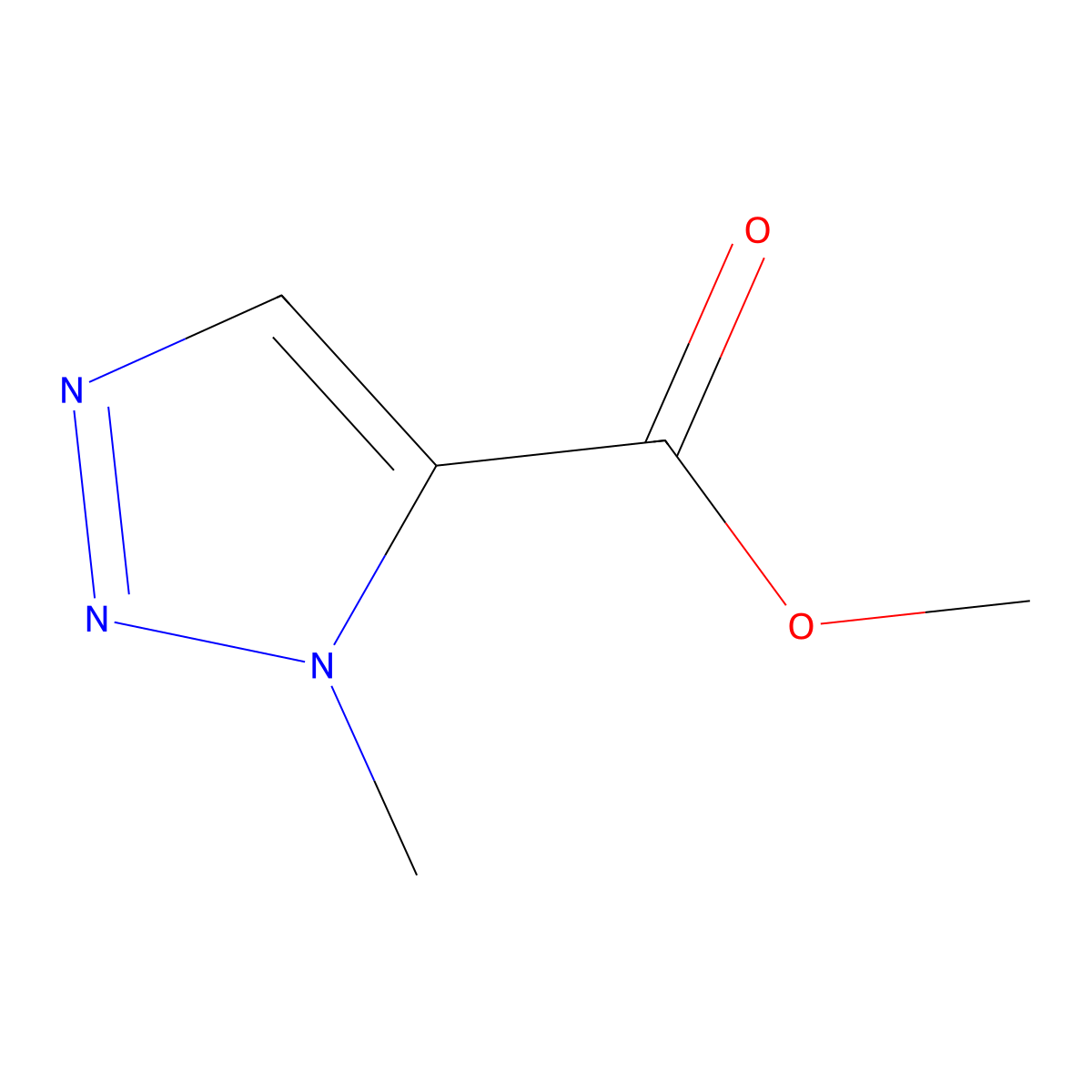 Methyl 1-methyl-1H-1,2,3-triazole-5-carboxylate molecular structure, CAS 105020-38-0