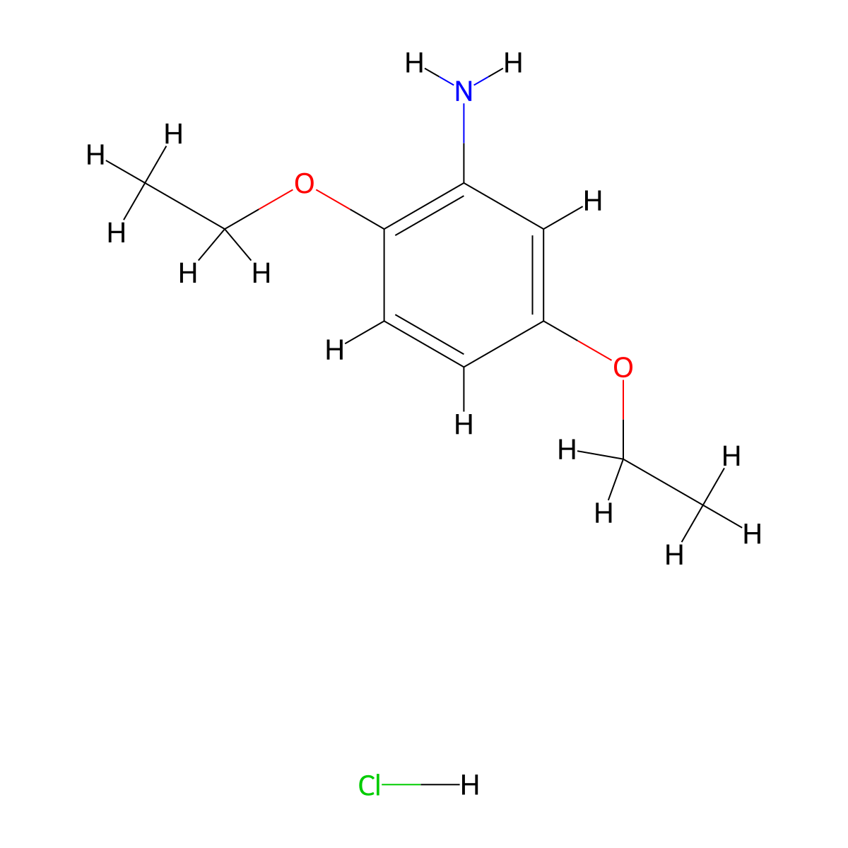 2,5-Diethoxyaniline hydrochloride molecular structure, CAS 1050208-16-6
