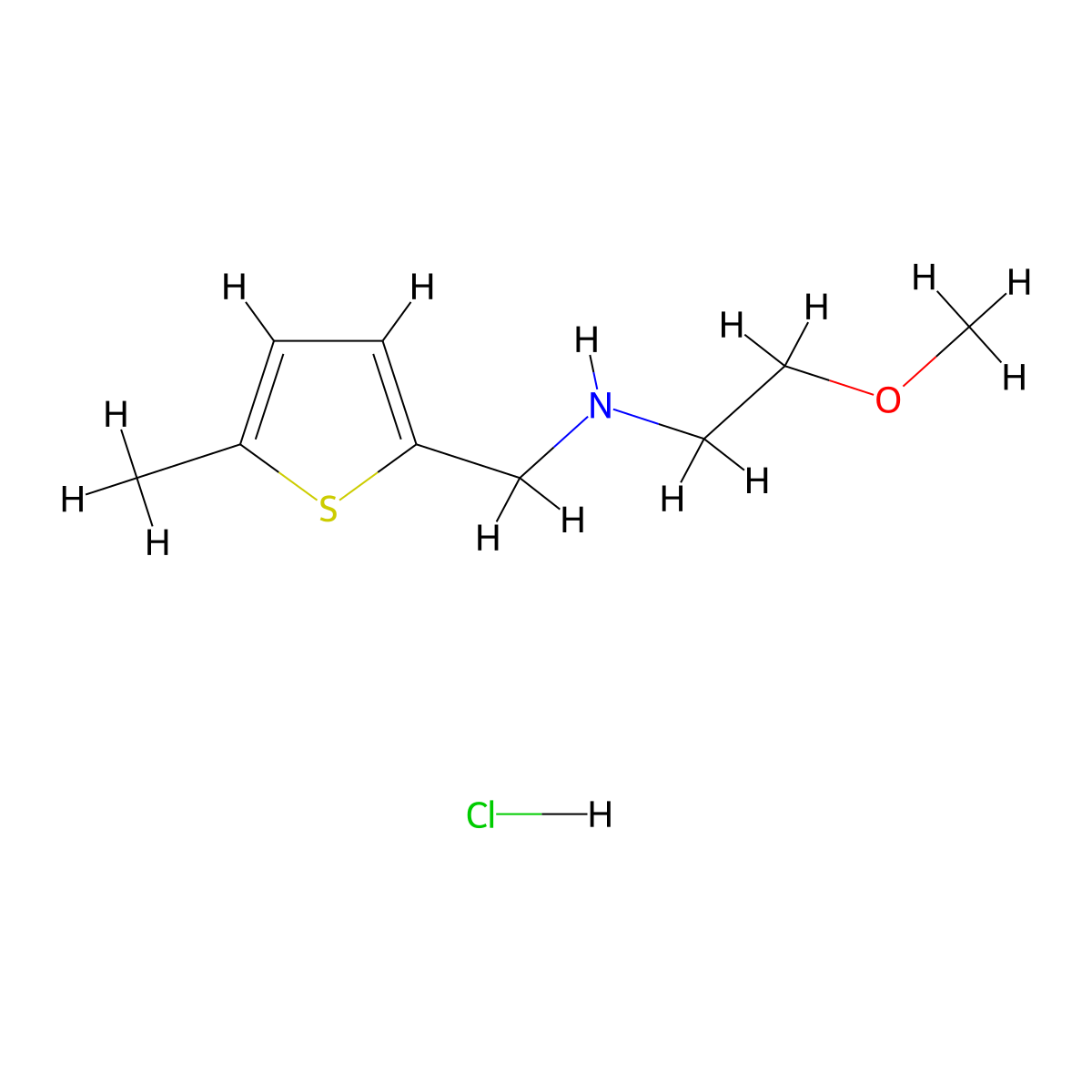 (2-Methoxyethyl)[(5-methyl-2-thienyl)methyl]amine hydrochloride molecular structure, CAS 1050214-11-3