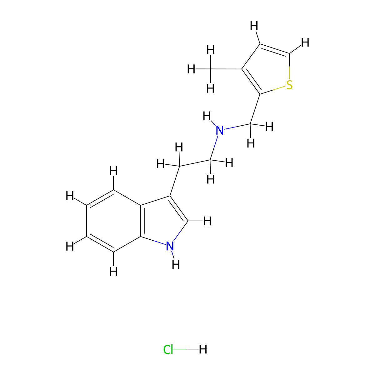[2-(1H-Indol-3-yl)ethyl][(3-methylthiophen-2-yl)methyl]amine hydrochloride molecular structure, CAS 1050214-52-2