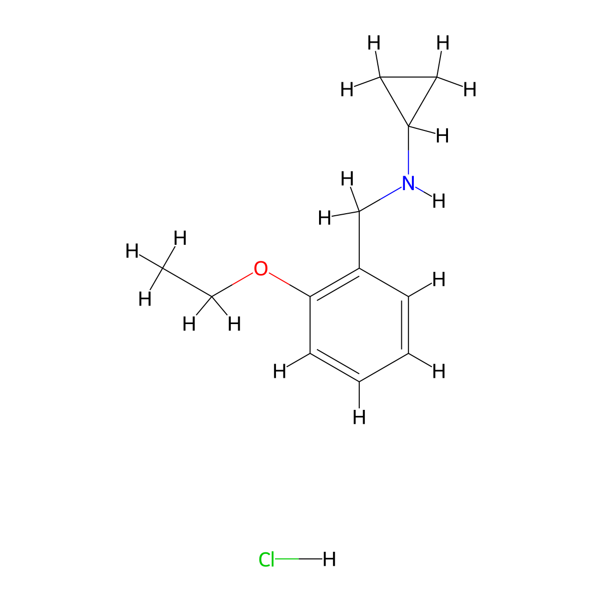 N-(2-Ethoxybenzyl)cyclopropanamine hydrochloride molecular structure, CAS 1050214-65-7