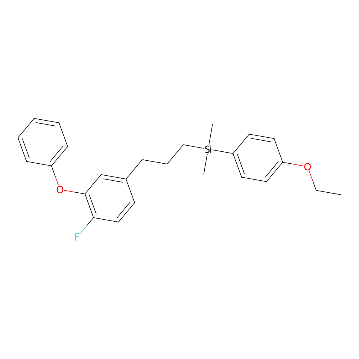 Silafluofen molecular structure, CAS 105024-66-6