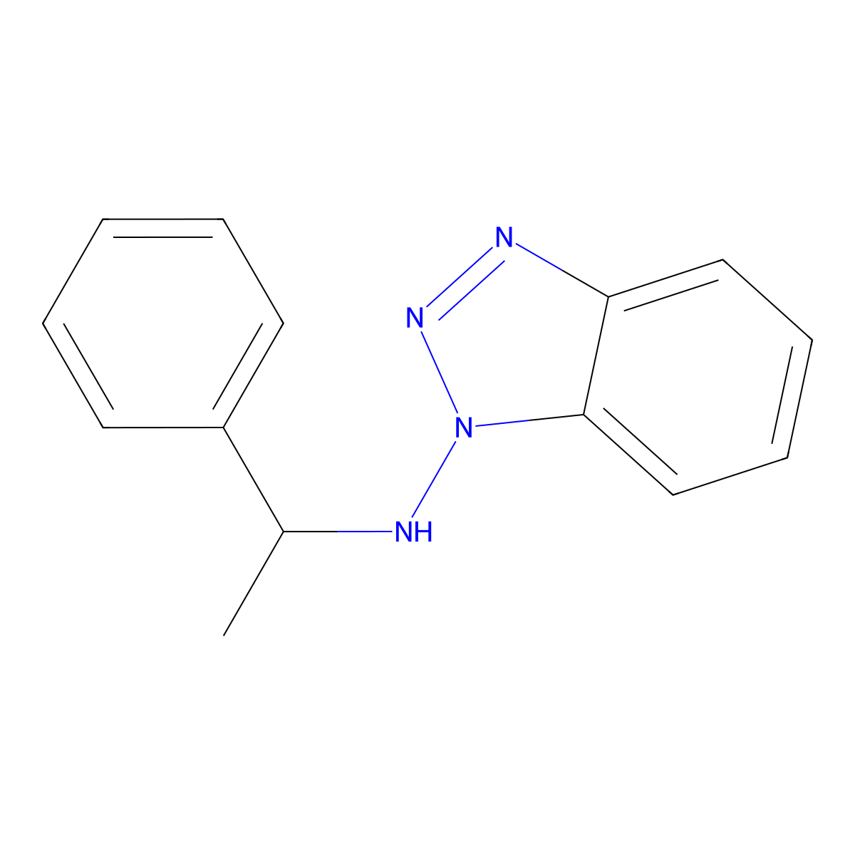 alpha-Methylbenzylaminobenzotriazole molecular structure, CAS 105026-61-7