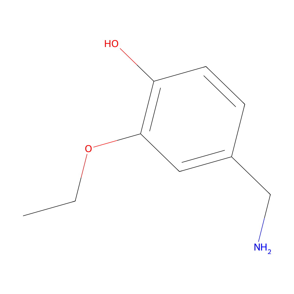 4-(Aminomethyl)-2-ethoxyphenol molecular structure, CAS 105026-85-5