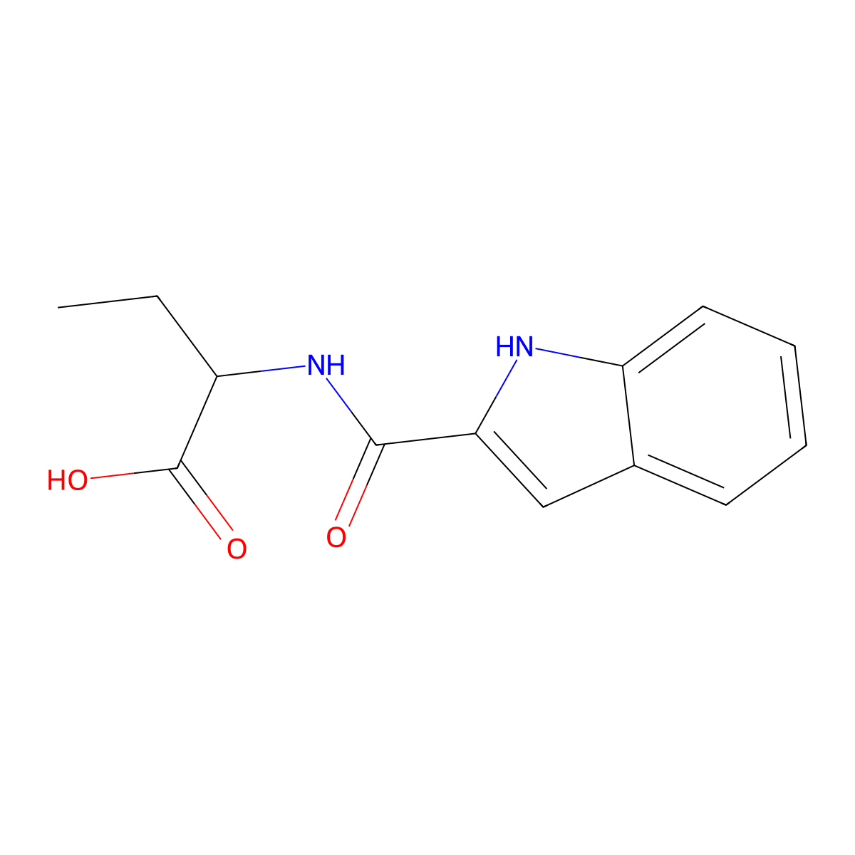 2-(1H-Indol-2-ylformamido)butanoic acid molecular structure, CAS 1050282-47-7