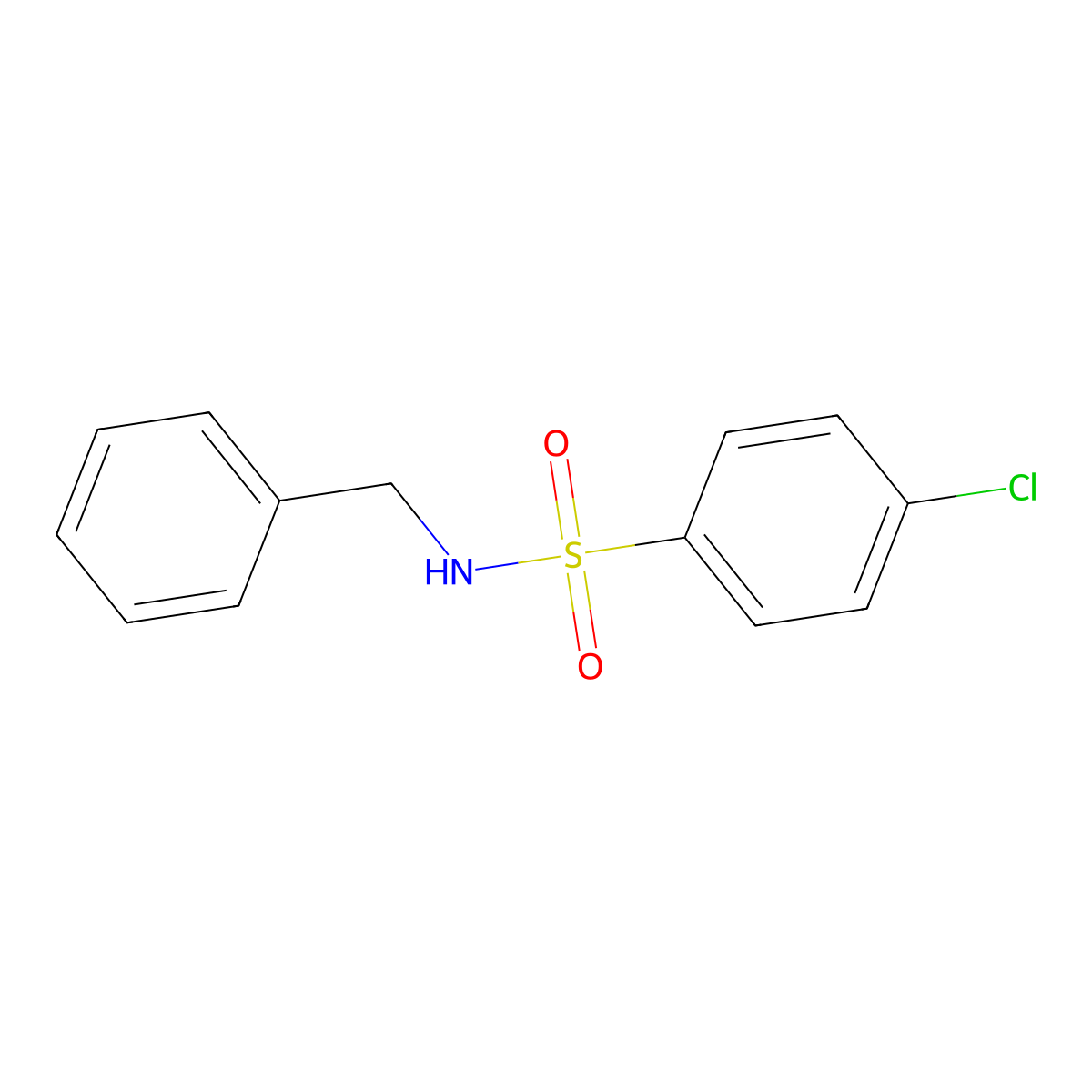 N-Benzyl-4-chlorobenzenesulfonamide molecular structure, CAS 10504-90-2