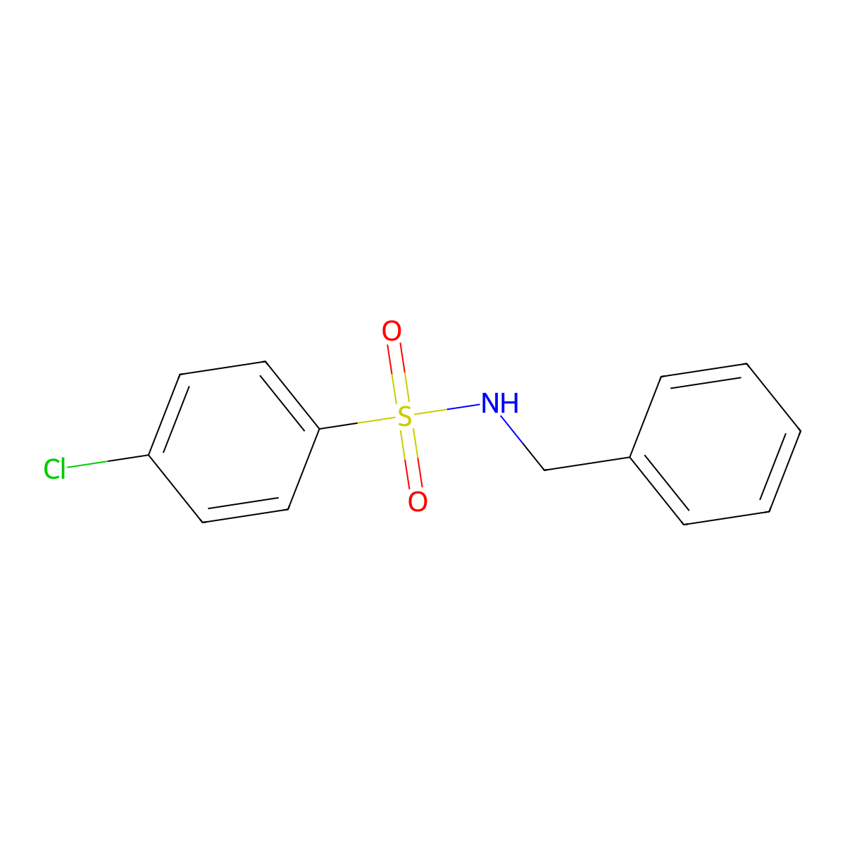N-Benzyl-4-chlorobenzenesulfonamide molecular structure, CAS 10504-90-2