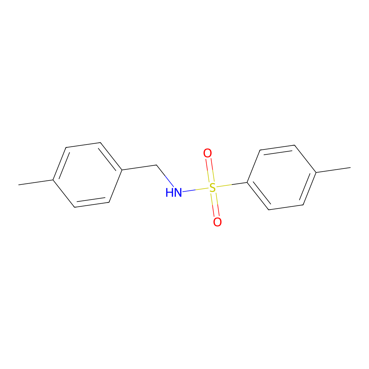 4-methyl-N-(4-methylbenzyl)benzenesulfonamide molecular structure, CAS 10504-92-4