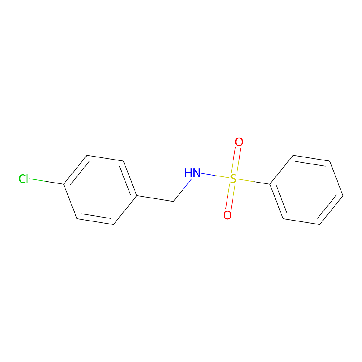 N-(4-Chloro-benzyl)-benzenesulfonamide molecular structure, CAS 10504-97-9