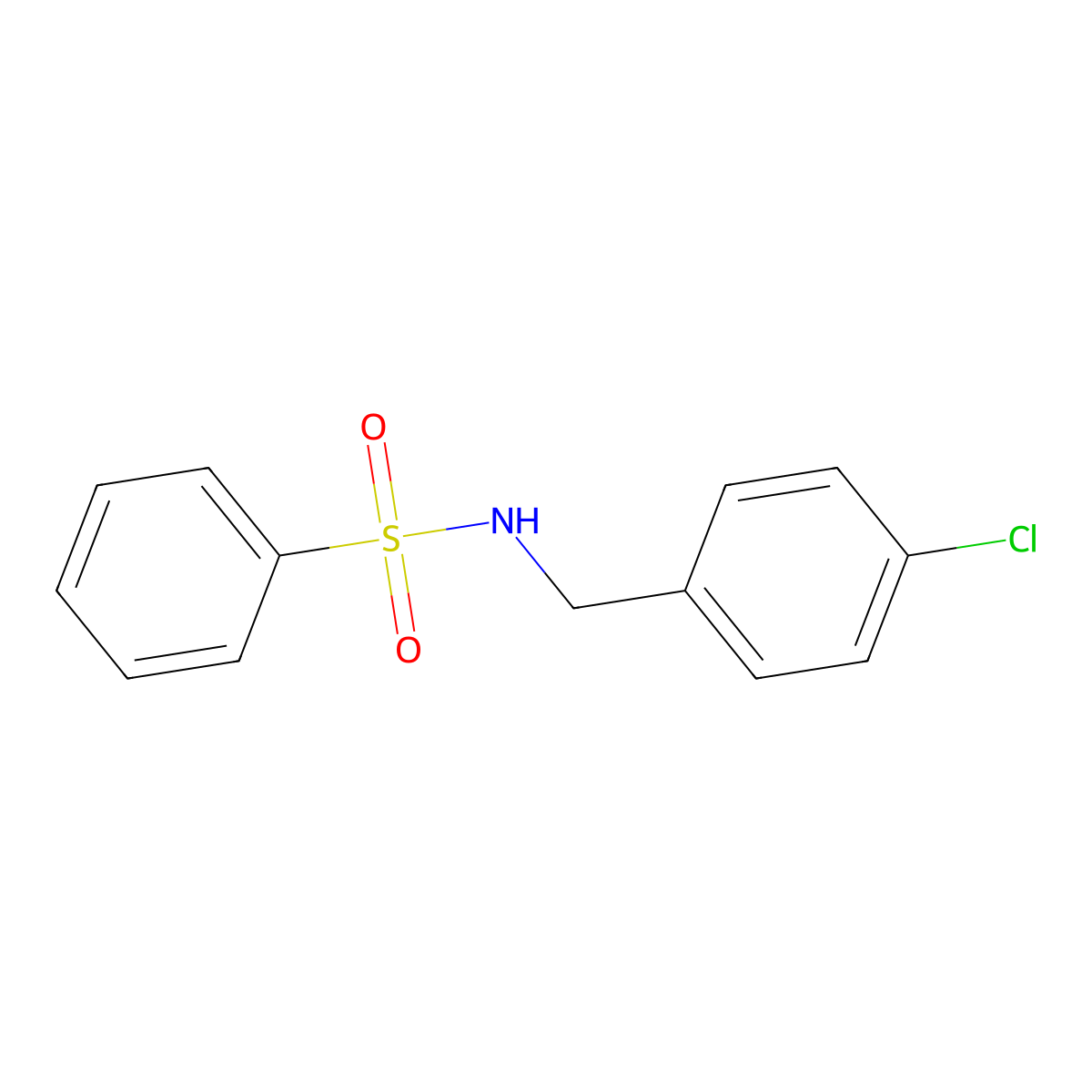 N-(4-Chloro-benzyl)-benzenesulfonamide molecular structure, CAS 10504-97-9