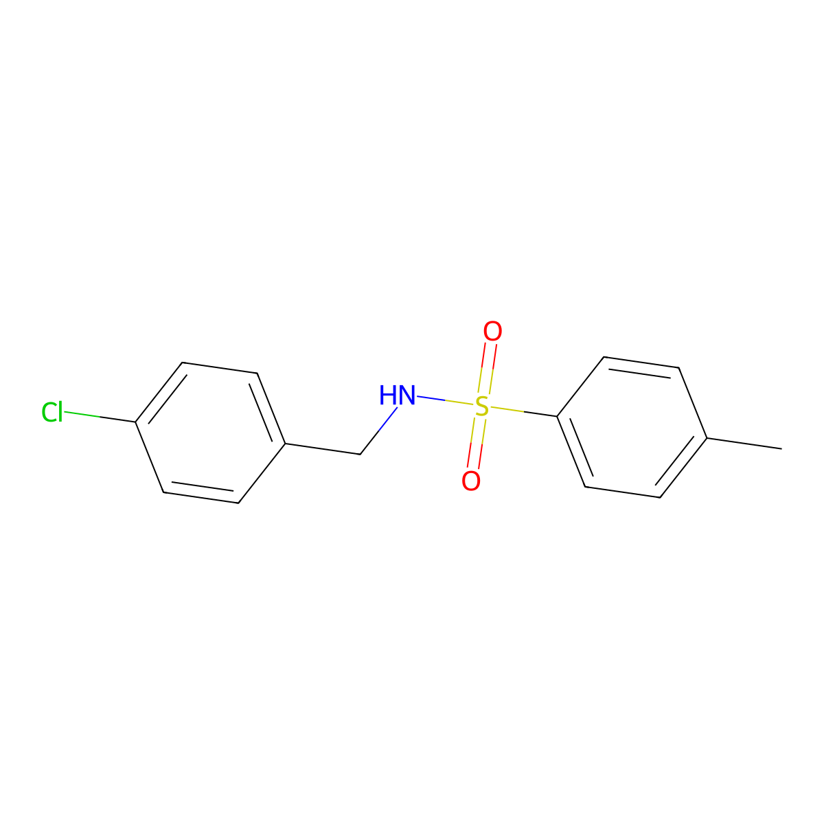 N-(4-chlorobenzyl)-4-methylbenzenesulfonamide molecular structure, CAS 10504-98-0