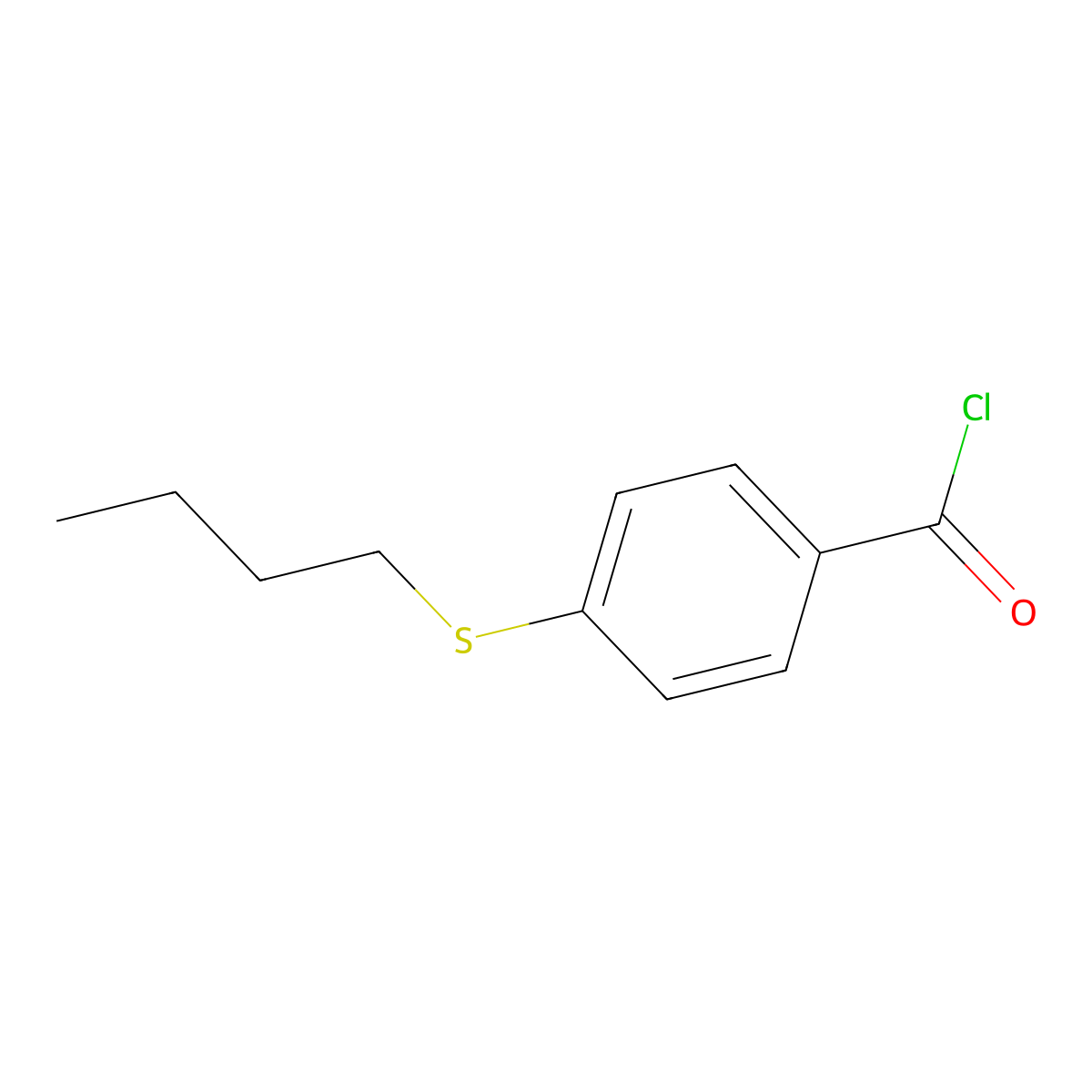 4-(n-Butylthio)benzoyl chloride molecular structure, CAS 105041-54-1
