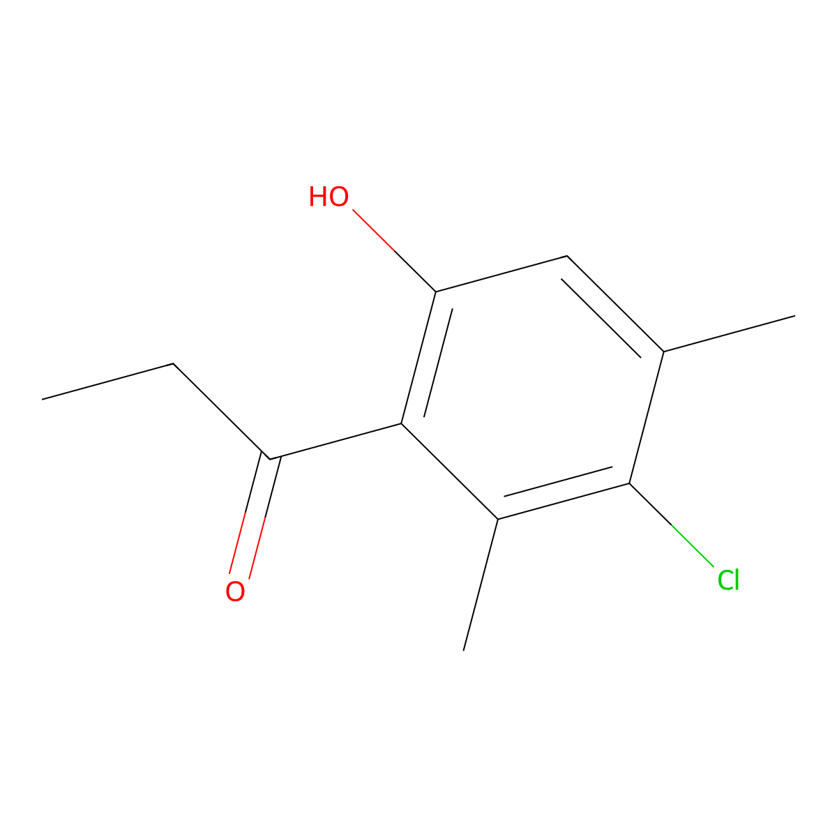 1-(3-Chloro-6-hydroxy-2,4-dimethylphenyl)propan-1-one molecular structure, CAS 105041-56-3