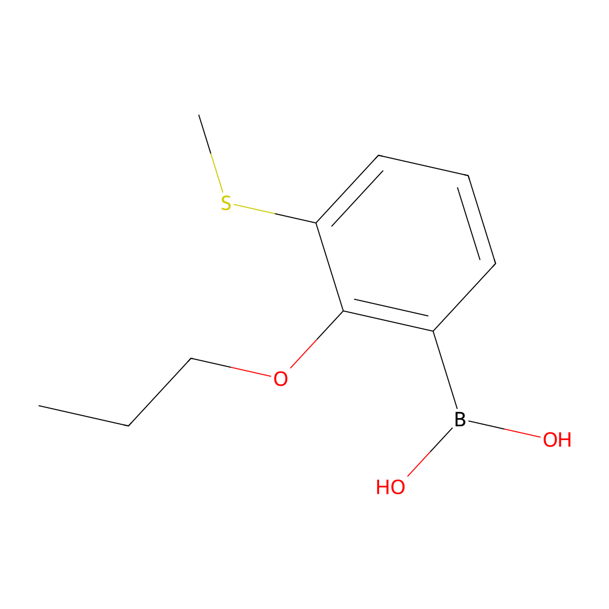 3-(Methylthio)-2-propoxyphenylboronic acid molecular structure, CAS 1050424-01-5