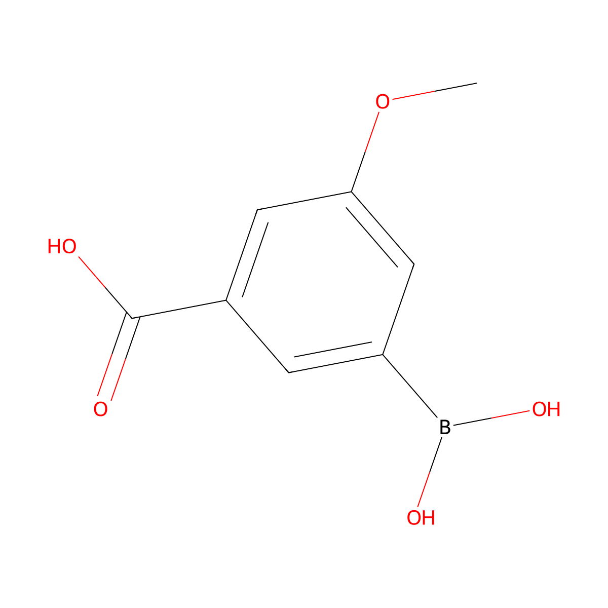 3-Borono-5-methoxybenzoic acid molecular structure, CAS 1050424-08-2