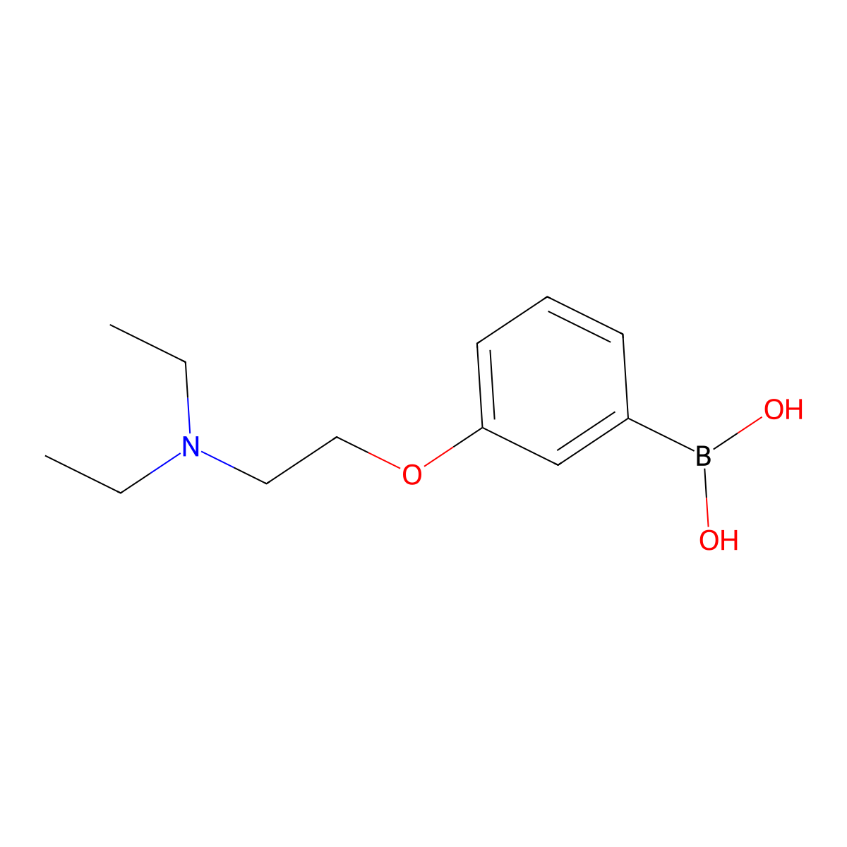 {3-[2-(Diethylamino)ethoxy]phenyl}boronic acid molecular structure, CAS 1050442-48-2