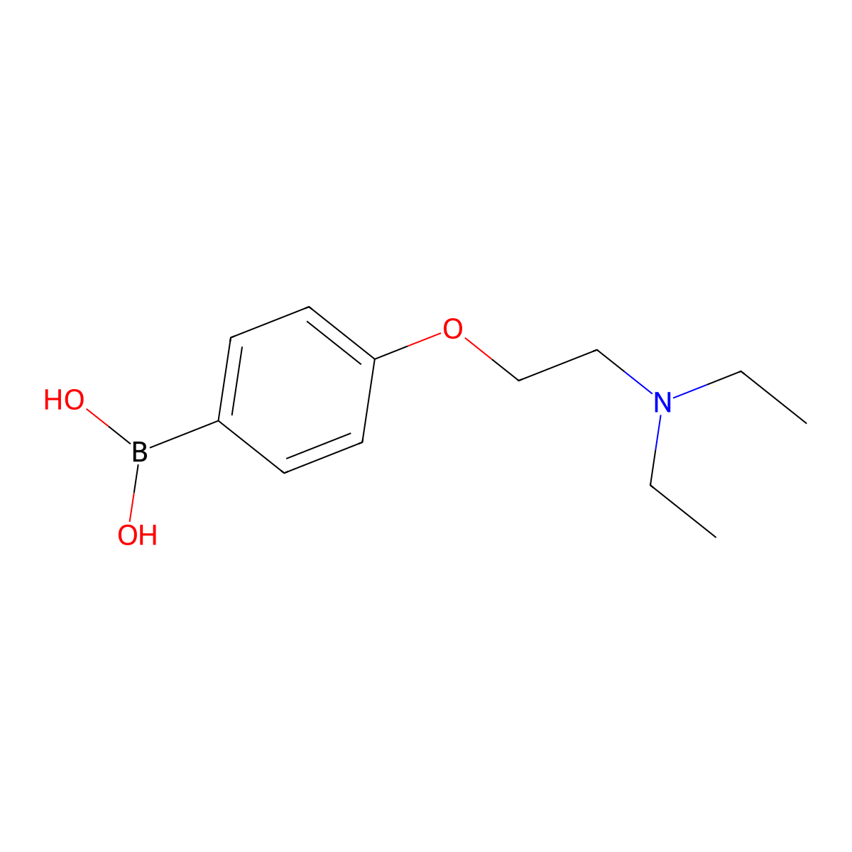 (4-(2-(Diethylamino)ethoxy)phenyl)boronic acid molecular structure, CAS 1050442-49-3