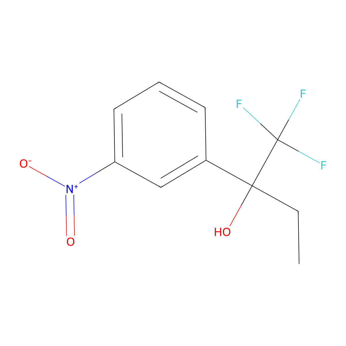 1,1,1-Trifluoro-2-(3-nitrophenyl)-2-butanol molecular structure, CAS 1050445-63-0