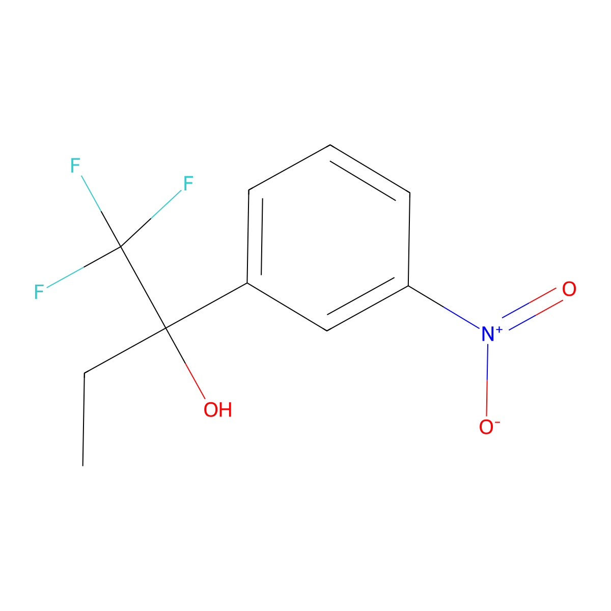 1,1,1-Trifluoro-2-(3-nitrophenyl)-2-butanol molecular structure, CAS 1050445-63-0