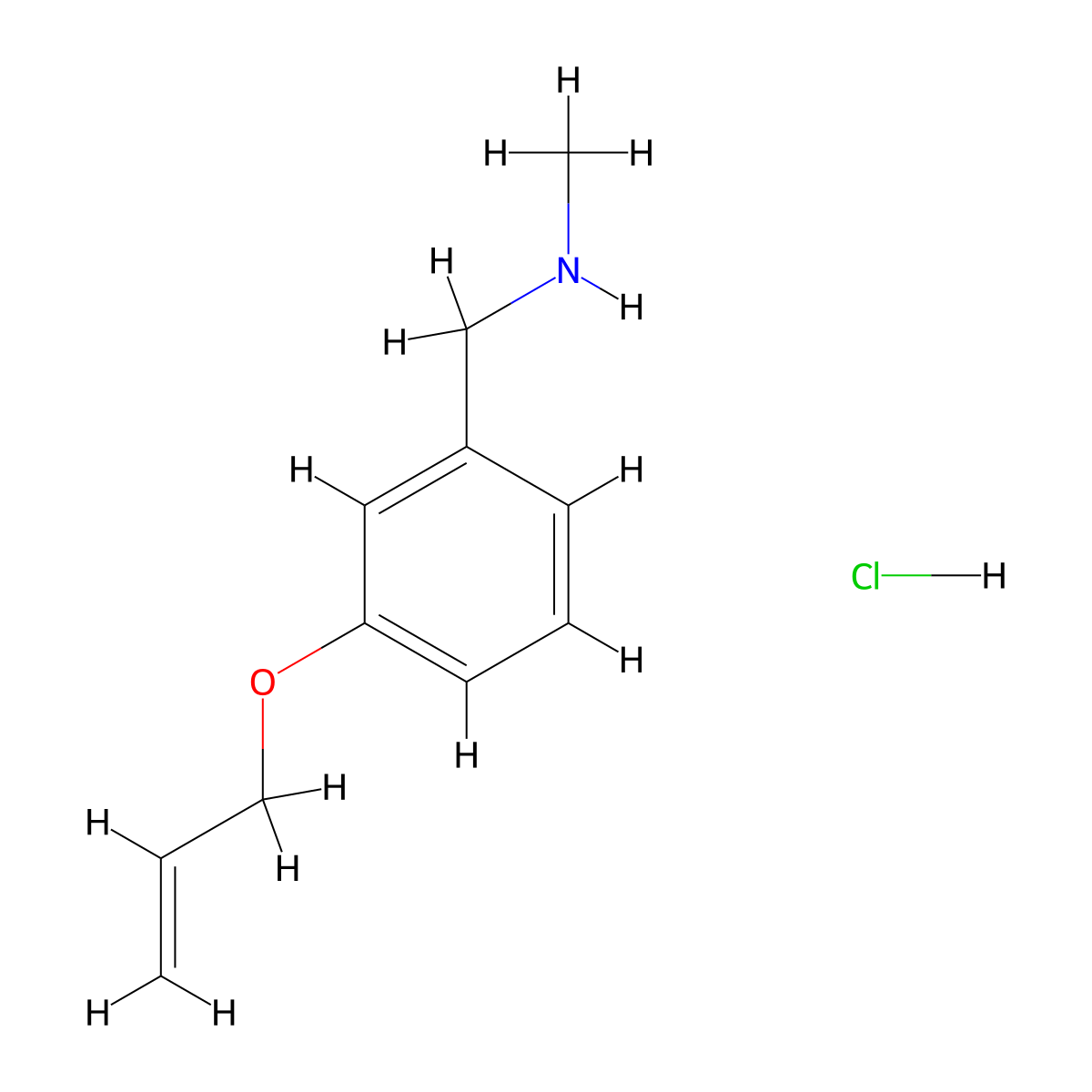 [3-(Allyloxy)benzyl]methylamine hydrochloride molecular structure, CAS 1050483-92-5
