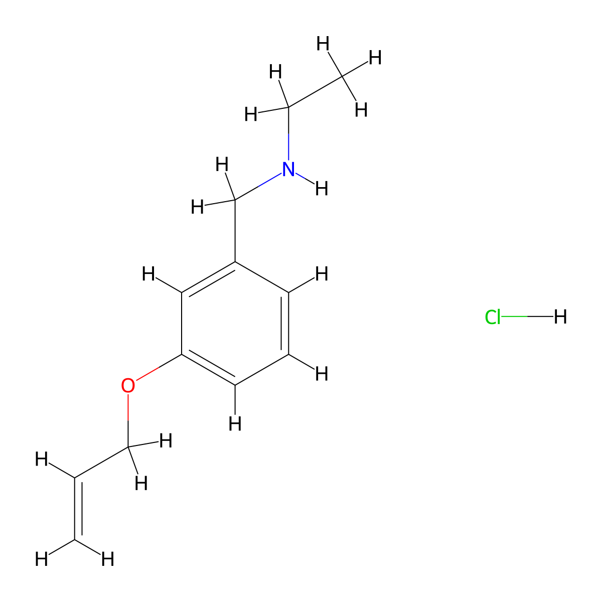 N-[3-(Allyloxy)benzyl]ethanamine hydrochloride molecular structure, CAS 1050483-95-8