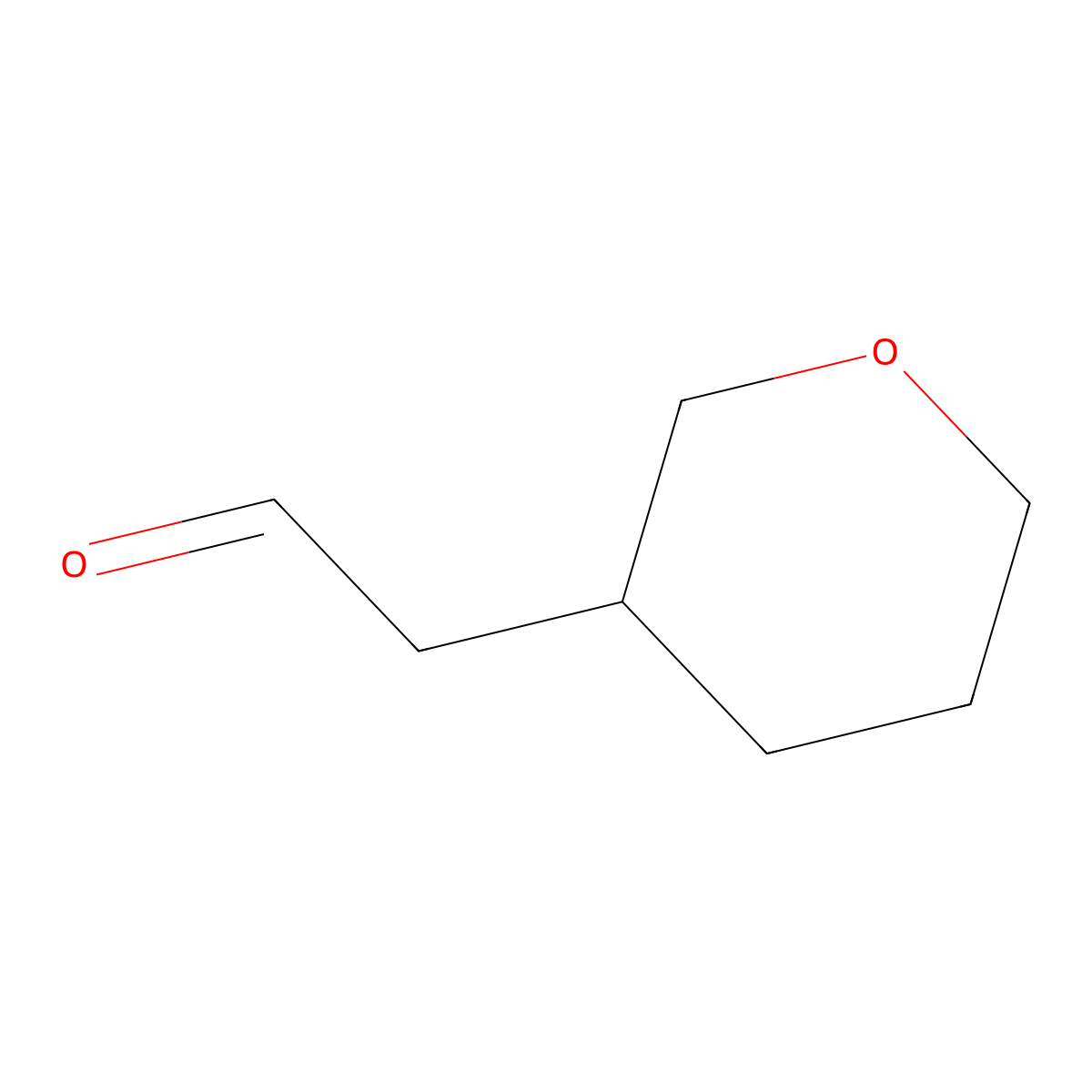 Tetrahydro-2H-pyran-3-acetaldehyde molecular structure, CAS 1050493-75-8