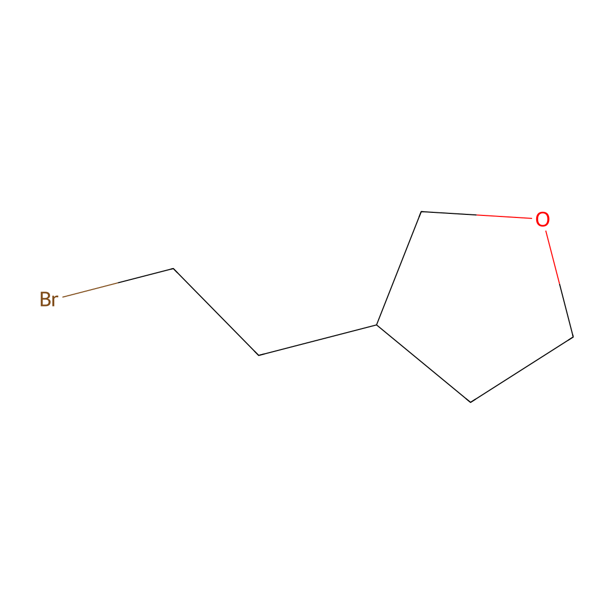 (3R)-3-(2-bromoethyl)oxolane molecular structure, CAS 1050496-46-2