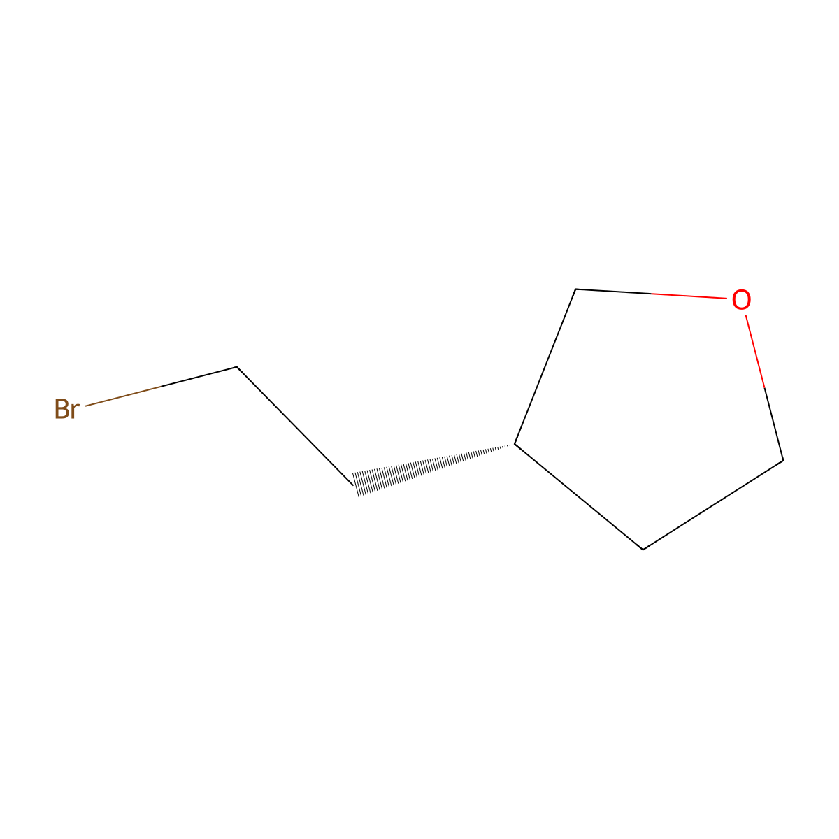 (3R)-3-(2-bromoethyl)oxolane molecular structure, CAS 1050496-46-2