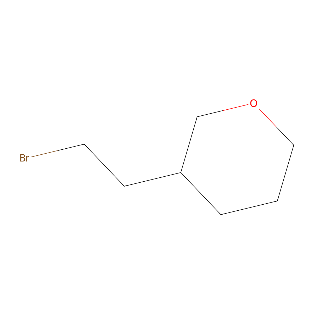 3-(2-Bromoethyl)tetrahydro-2H-pyran molecular structure, CAS 1050496-64-4