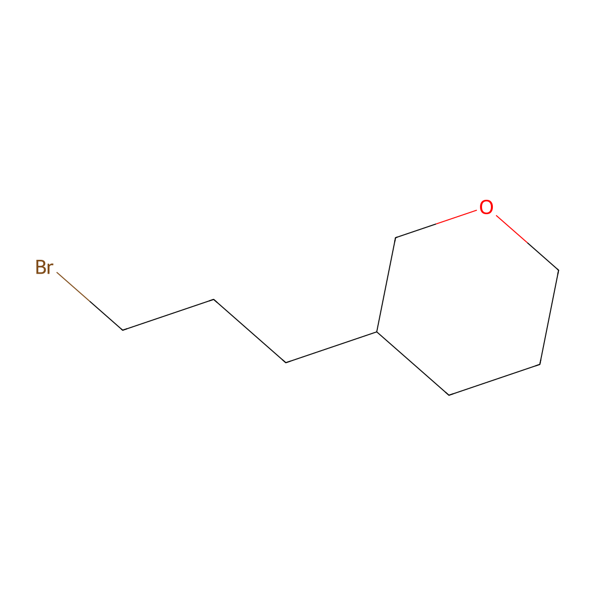 3-(3-Bromopropyl)oxane molecular structure, CAS 1050496-66-6