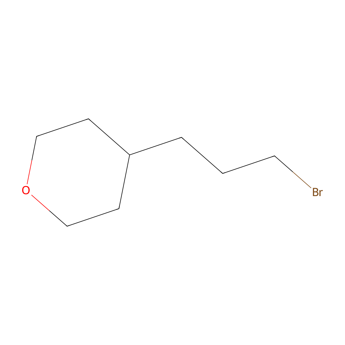 4-(3-Bromopropyl)oxane molecular structure, CAS 1050496-70-2