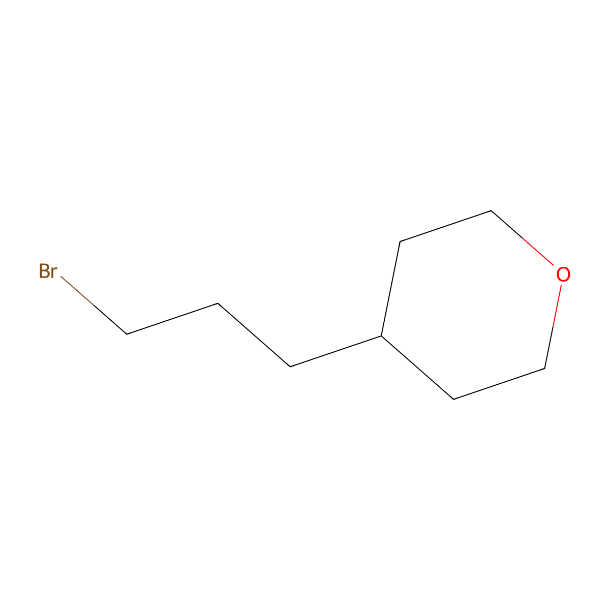 4-(3-Bromopropyl)oxane molecular structure, CAS 1050496-70-2