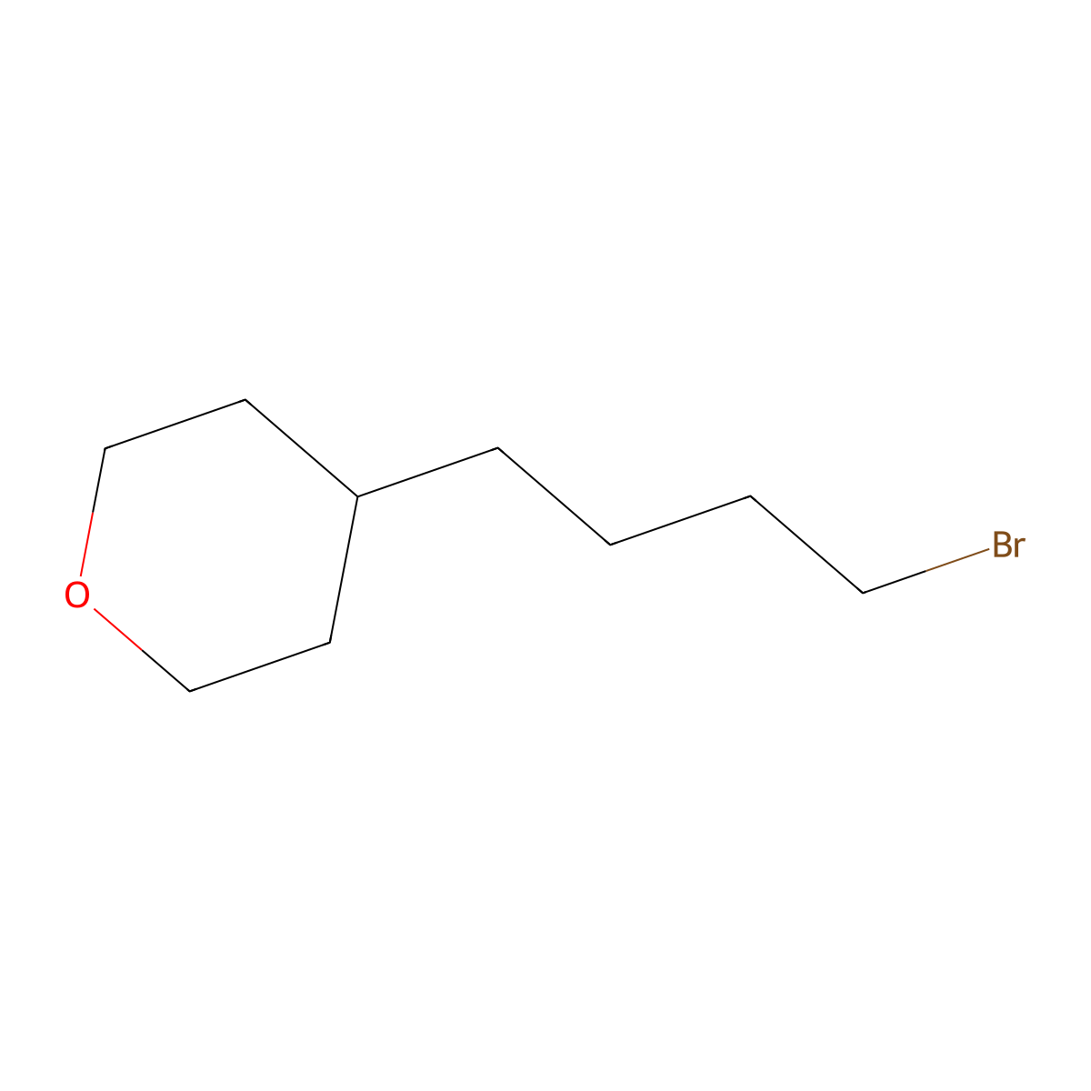 4-(4-Bromobutyl)oxane molecular structure, CAS 1050496-76-8