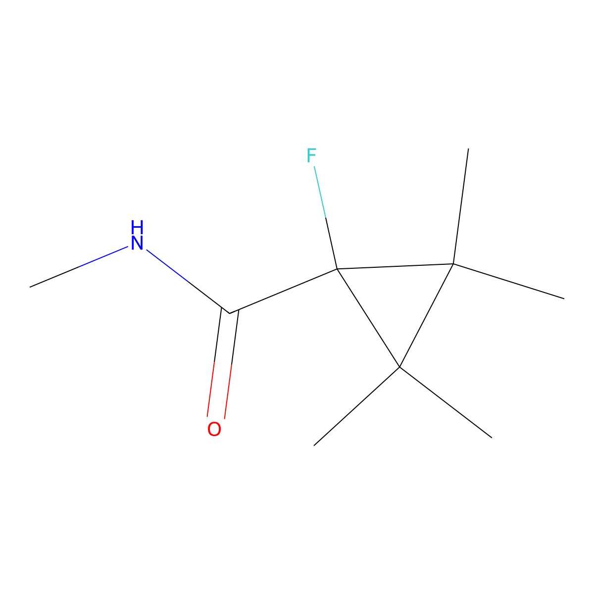 1-Fluoro-N,2,2,3,3-pentamethylcyclopropane-1-carboxamide molecular structure, CAS 1050496-98-4