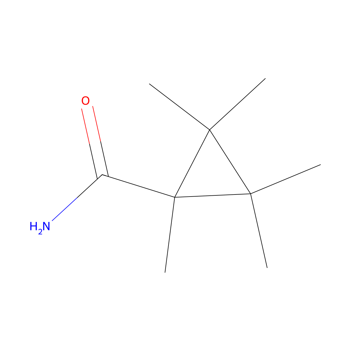 Cyclopropanecarboxamide, 1,2,2,3,3-pentamethyl- molecular structure, CAS 1050497-29-4