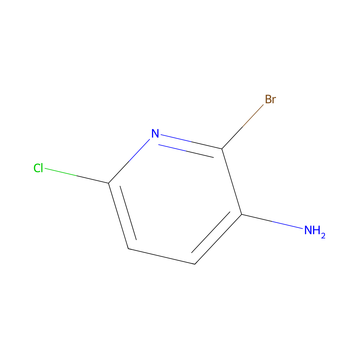3-Amino-2-bromo-6-chloropyridine molecular structure, CAS 1050501-88-6