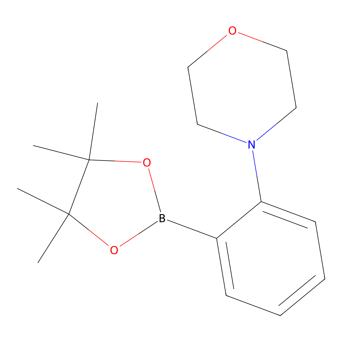 4-(2-(4,4,5,5-Tetramethyl-1,3,2-dioxaborolan-2-yl)phenyl)morpholine molecular structure, CAS 1050505-83-3