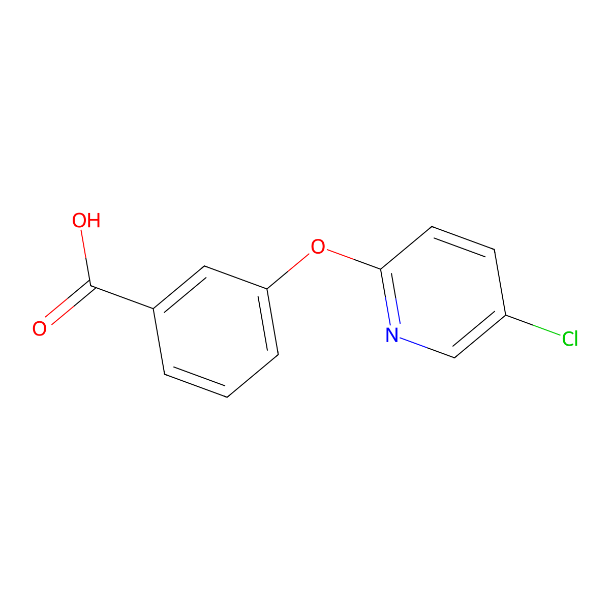 3-((5-Chloropyridin-2-yl)oxy)benzoic acid molecular structure, CAS 1050506-11-0