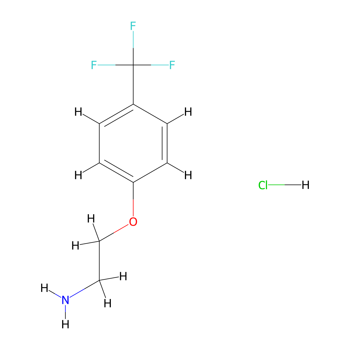 1-(2-Aminoethoxy)-4-(trifluoromethyl)benzene hydrochloride molecular structure, CAS 1050508-91-2