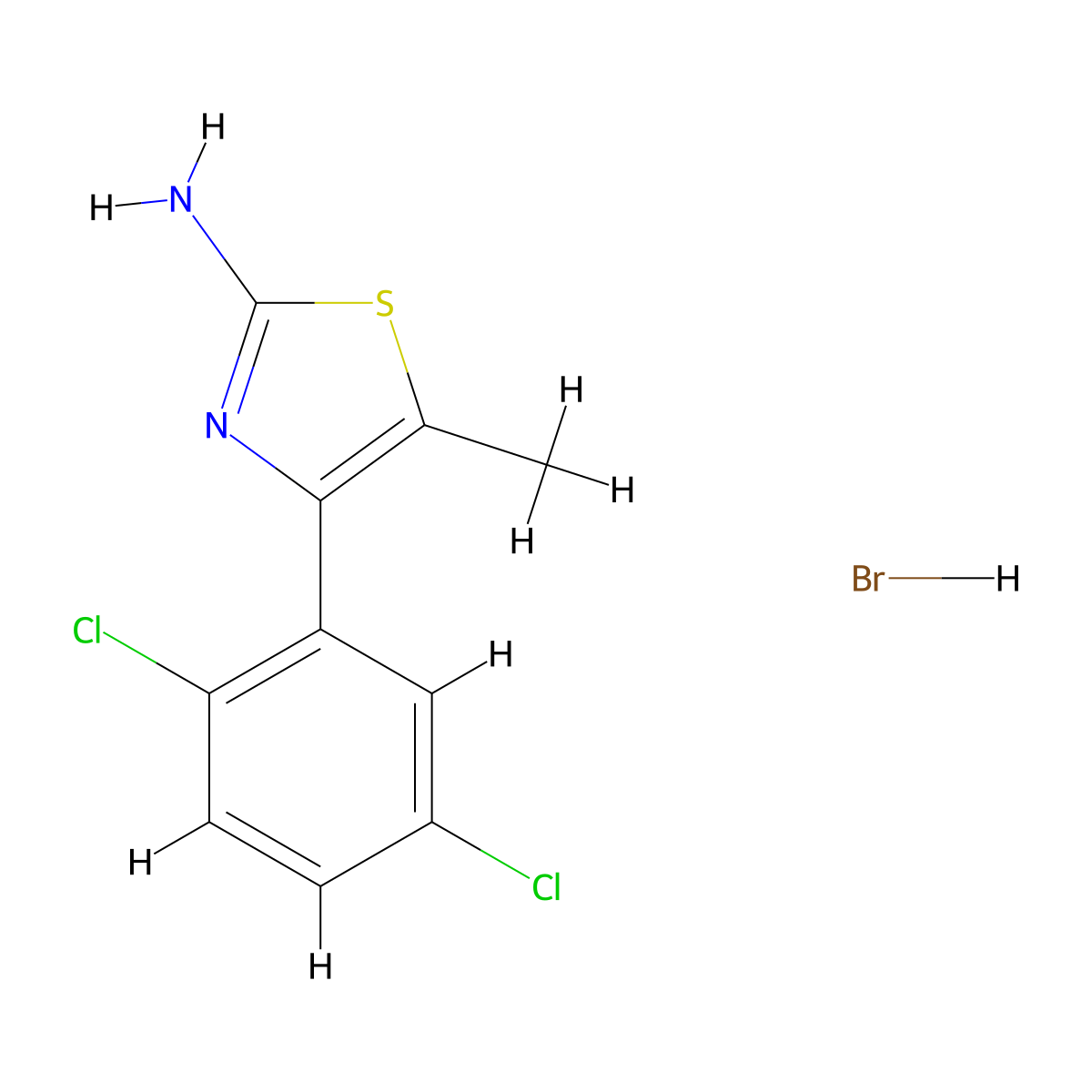 4-(2,5-Dichlorophenyl)-5-methyl-1,3-thiazol-2-amine hydrobromide molecular structure, CAS 1050509-11-9