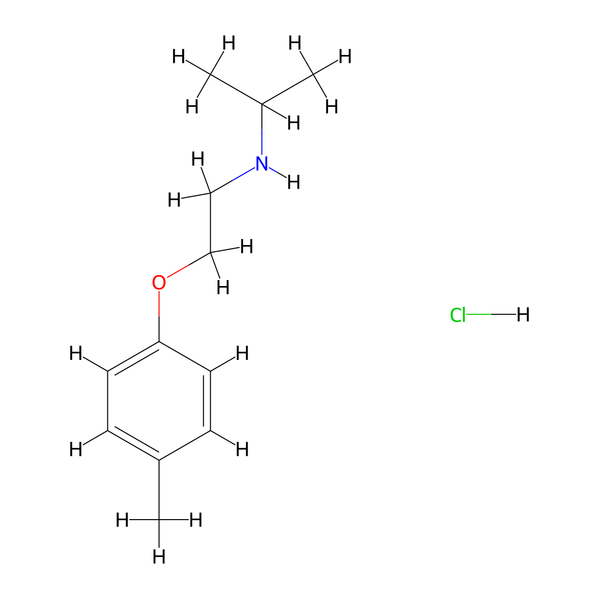 (Methylethyl)[2-(4-methylphenoxy)ethyl]amine, chloride molecular structure, CAS 1050509-70-0