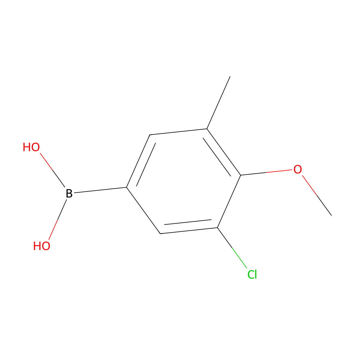 (3-Chloro-4-methoxy-5-methylphenyl)boronic acid molecular structure, CAS 1050509-76-6
