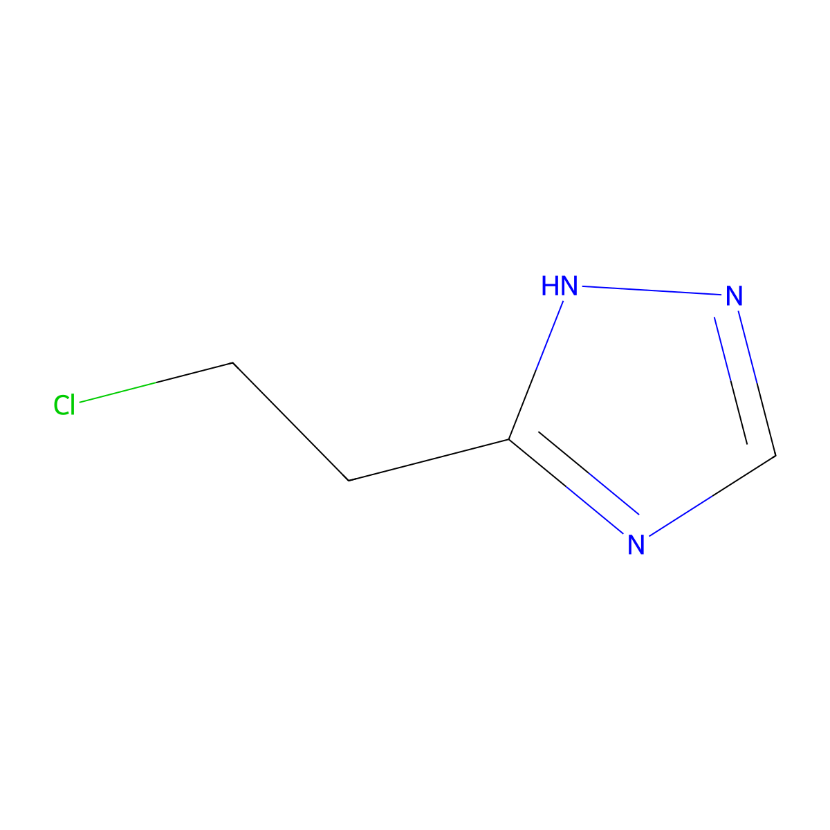 3-(2-chloroethyl)-4H-1,2,4-triazole molecular structure, CAS 105051-40-9