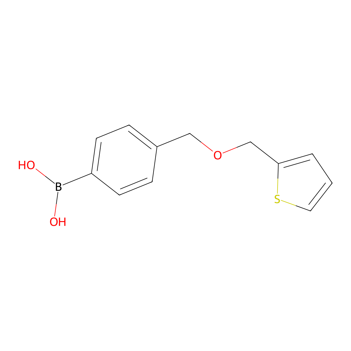 4-[(Thien-2-ylmethoxy)methyl]benzeneboronic acid molecular structure, CAS 1050510-12-7